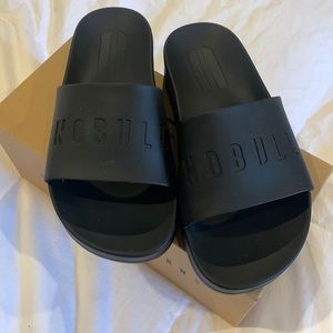 NO BULL black slides womens size 7.5 new in box never worn